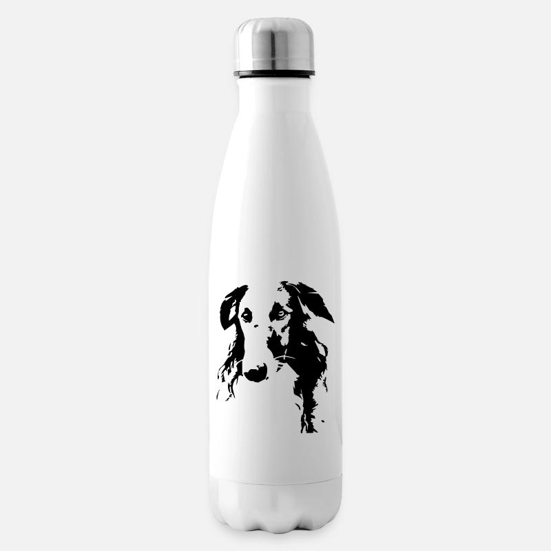 Barsoi Kopf - Isolierflasche - Weiß