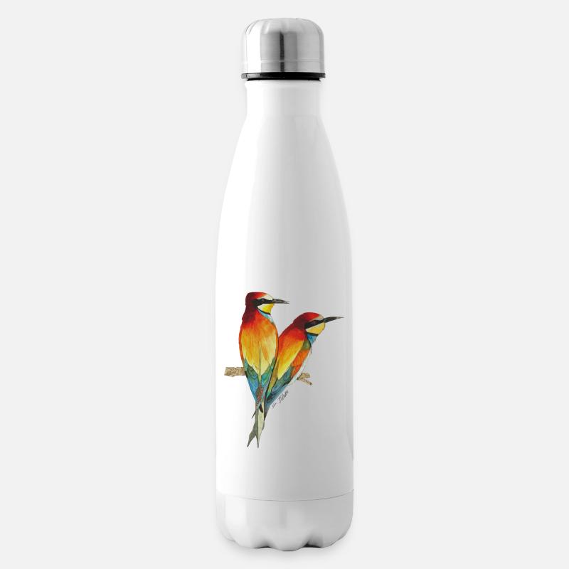 Guêpiers Oiseaux Oiseau de paradis - Bouteille isotherme - blanc