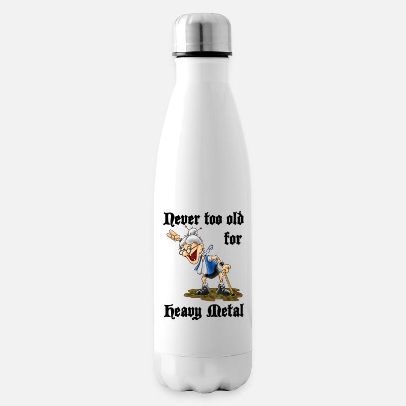 Heavy Metal Oma - Isolierflasche - Weiß