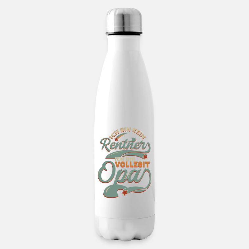 Ich bin kein Rentner Ich bin vollzeit Opa - Isolierflasche - Weiß