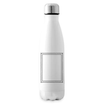 timbre-poste - Bouteille isotherme - blanc - Droite