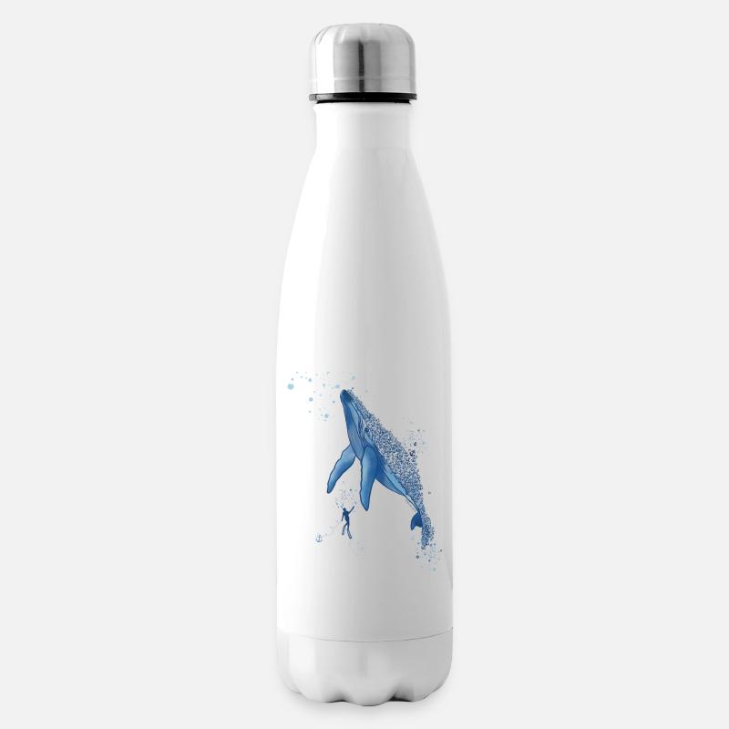 Anker Wal Taucher - Isolierflasche - Weiß