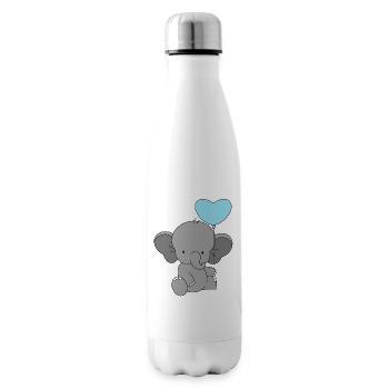 Baby Elefant mit Herz Ballon 💙💙 - Isolierflasche - Weiß - Rechts