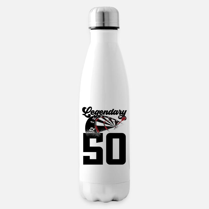 50. GEBURTSTAG DART LEGENDE 1976 - Isolierflasche - Weiß