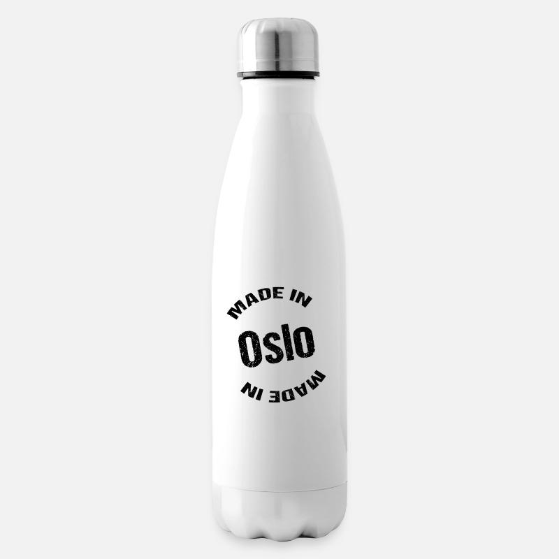 Hergestellt in Oslo - Isolierflasche - Weiß