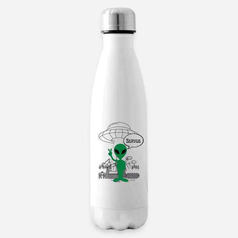 Servus Alien ART - Isolierflasche - Weiß
