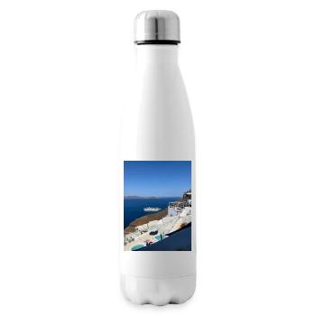 Vacances à Santorin - Bouteille isotherme - blanc - Droite