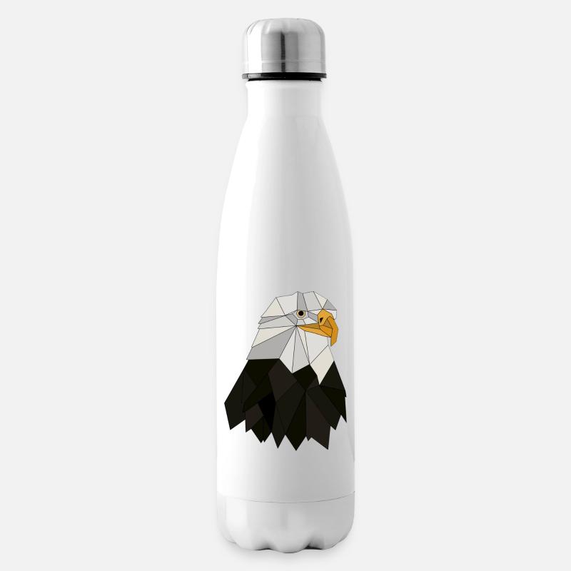 Adler geometrisch - Isolierflasche - Weiß