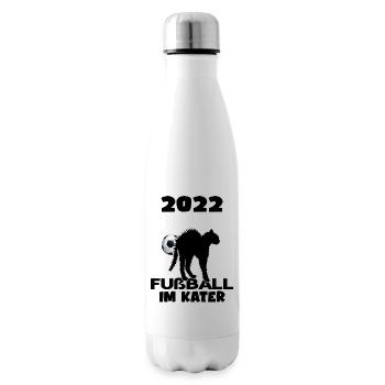 Fußball Katar Fußballexperte "fußball im kater" - Isolierflasche - Weiß - Rechts