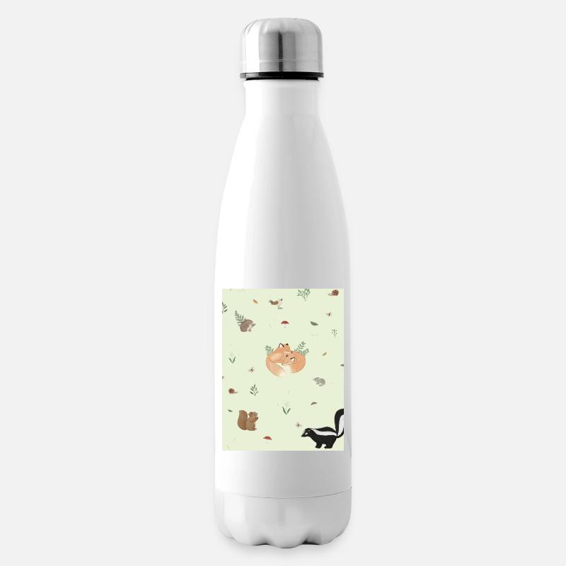 Animaux forêt - Bouteille isotherme - blanc