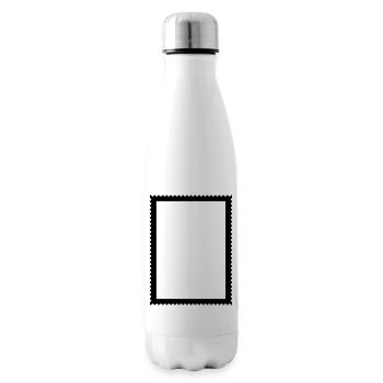 Cadre de tampon pour les images et les photos - Bouteille isotherme - blanc - Droite