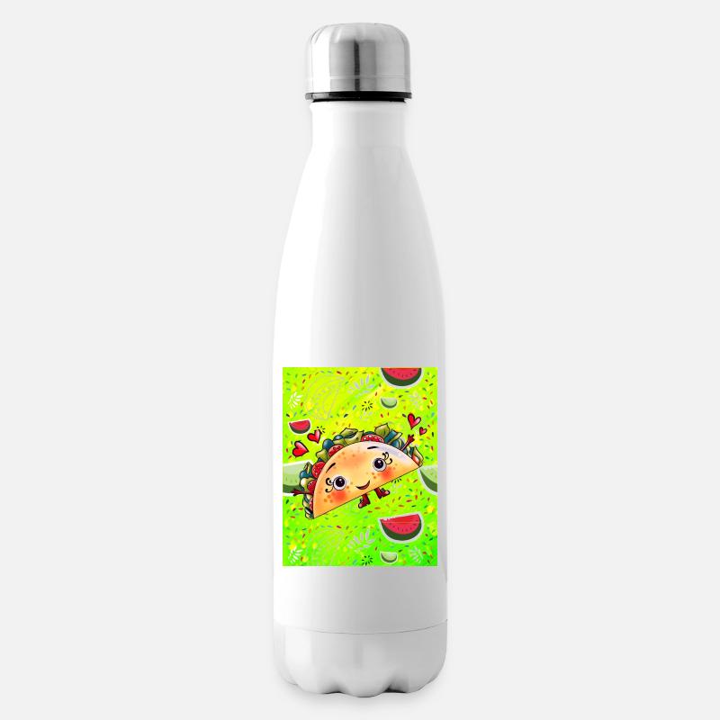 Fröhlicher Taco - Isolierflasche - Weiß