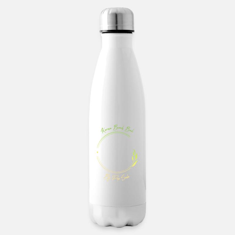 Turtle Karma Beach vert citron - Bouteille isotherme - blanc