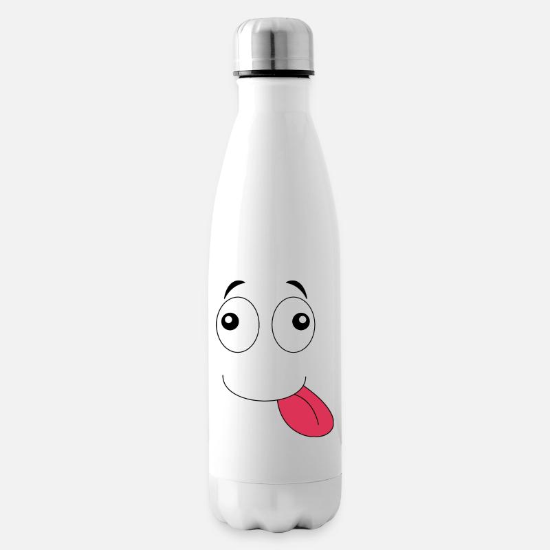 Zungengesicht - Isolierflasche - Weiß