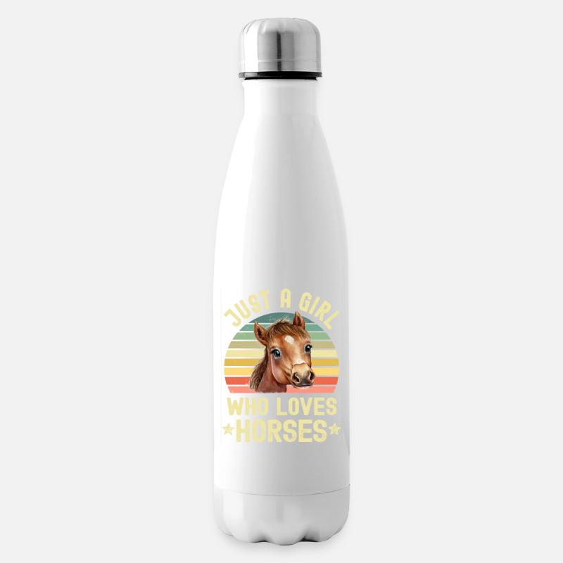 Pferd Pferde - Isolierflasche - Weiß