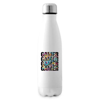 Level up your wardrobe with this gaming t-shirt! - Insulated Water Bottle - white - Right