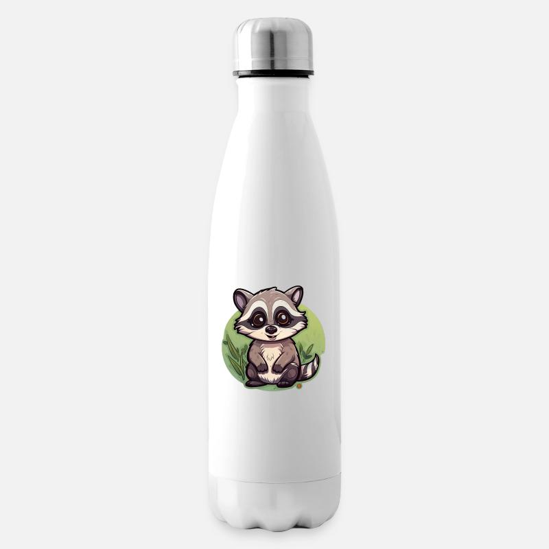 Mignon petit raton laveur - Bouteille isotherme - blanc