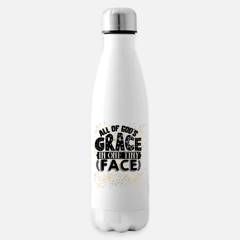 Éclat doré et confettis glamour - Bouteille isotherme - blanc
