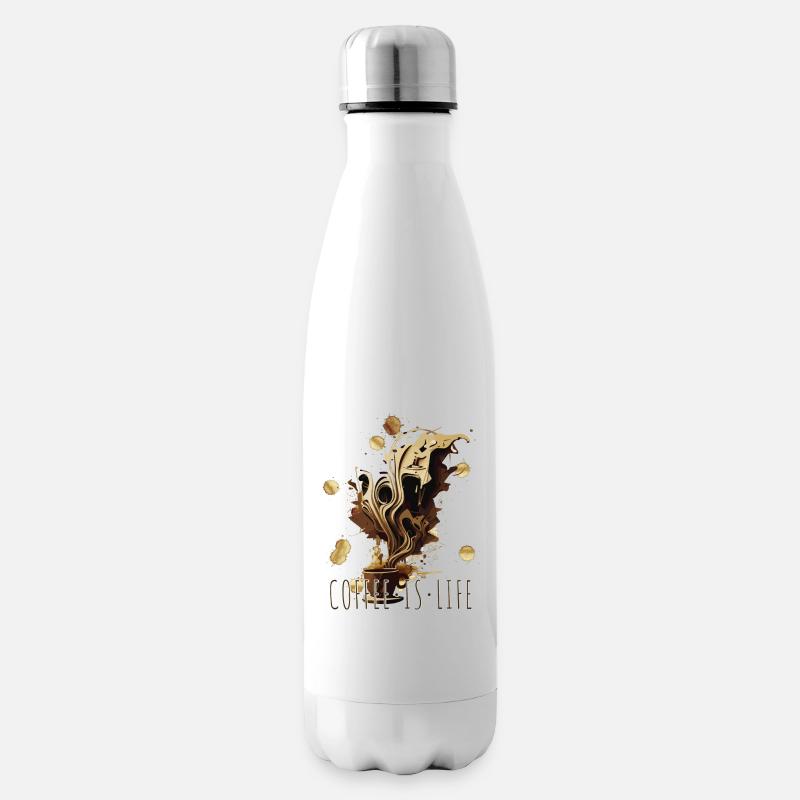Coffee Is Life Kaffee Surrealismus AI Art Style - Isolierflasche - Weiß