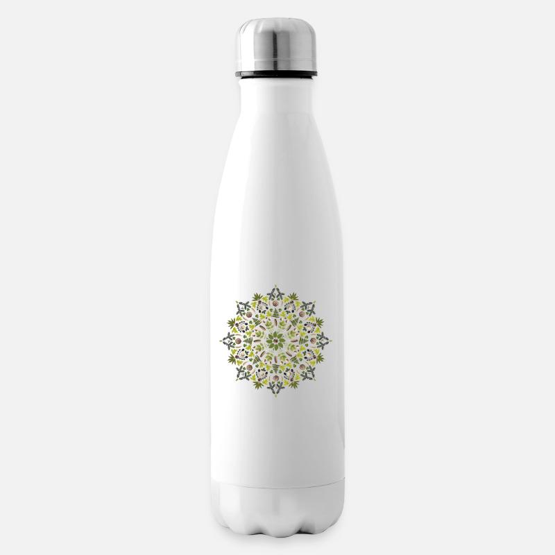 Waldmandala - Isolierflasche - Weiß