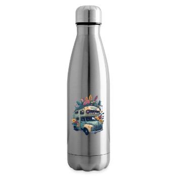 Camping, Van, Campingwagen, Travel - Isolierflasche - Lightsilver - Rechts