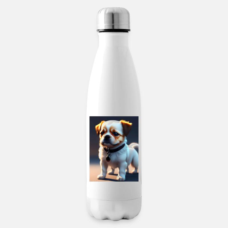chien mignon - Bouteille isotherme - blanc