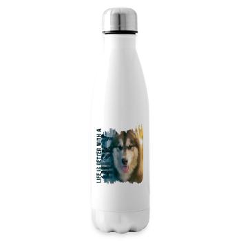 Siberian Husky - Insulated Water Bottle - white - Right