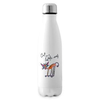 Cat on a hot tin roof - Insulated Water Bottle - white - Right
