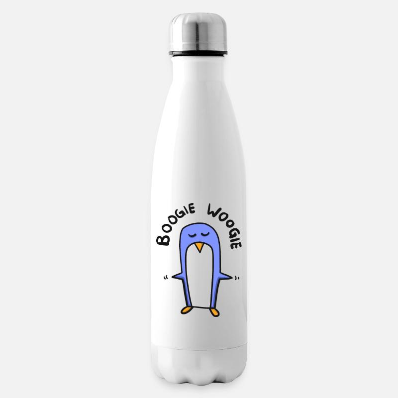 Pinguin tanzt boogie woogie - Isolierflasche - Weiß