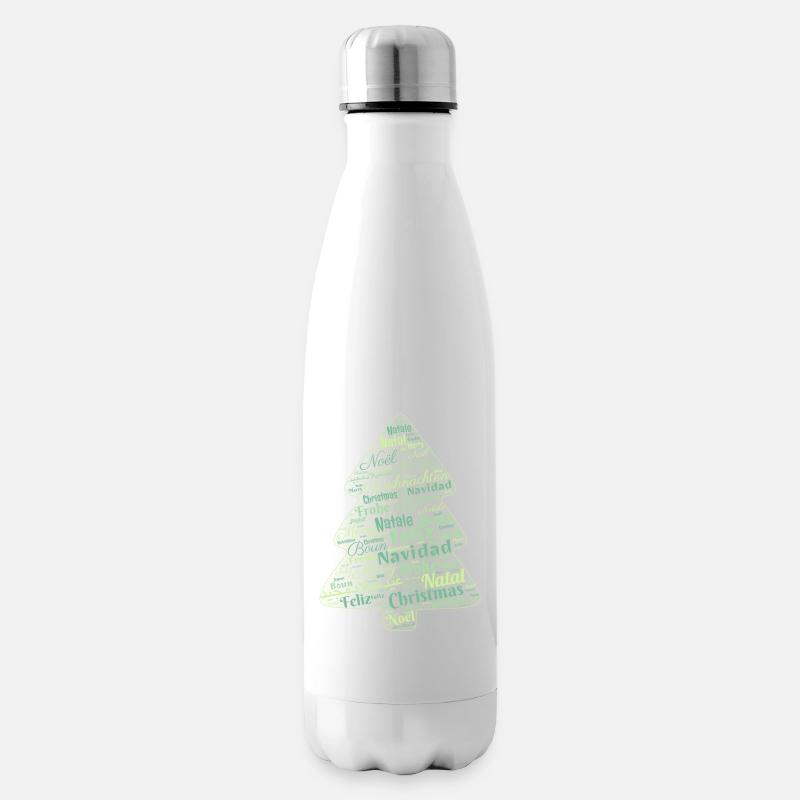 Weihnachtsgeschenk - Isolierflasche - Weiß