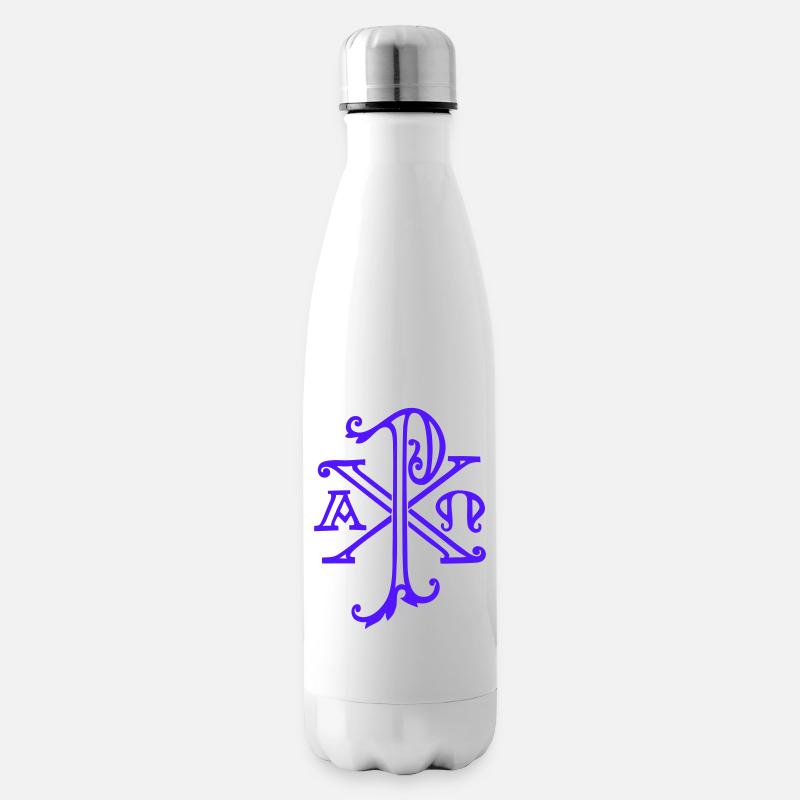 Christ Monogram - Insulated Water Bottle - white