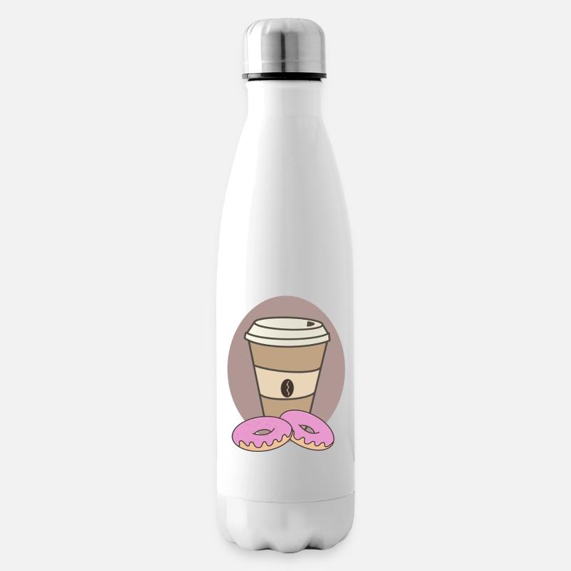 Kaffee Donut - Isolierflasche - Weiß