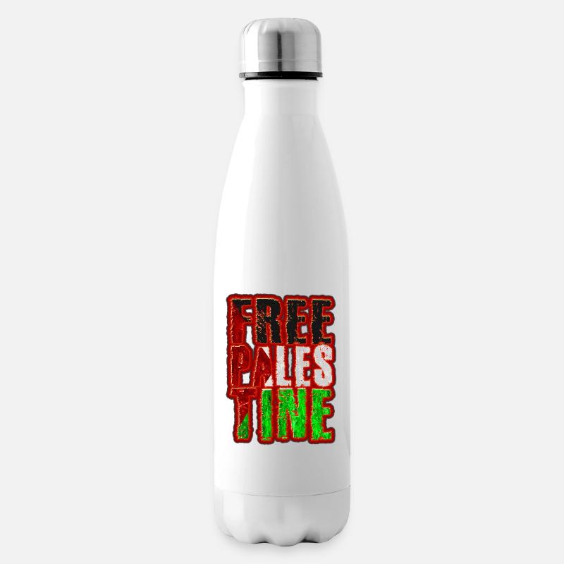 Palestine libre - Bouteille isotherme - blanc