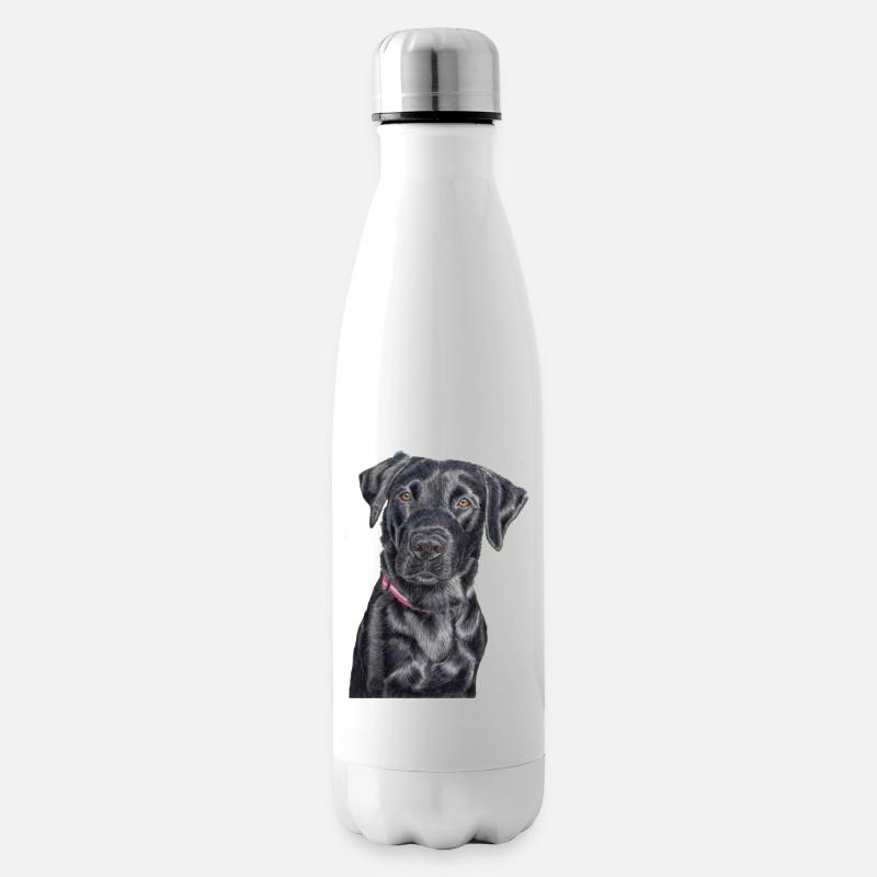 Labrador Retriever Feldweg - Isolierflasche - Weiß