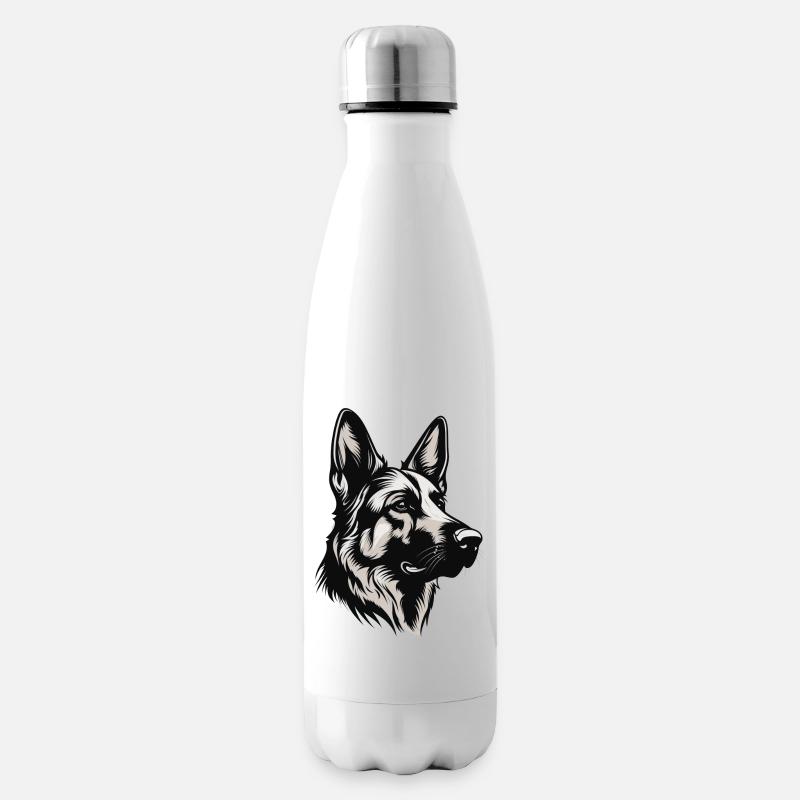 German Shepherd logo - Insulated Water Bottle - white