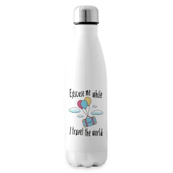 Entschuldige während ich um die Welt reise - Isolierflasche - Weiß - Rechts