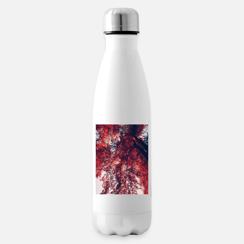 Autumn, Autumn Tree, Beech, Red, Colorful Leaves, Forest - Insulated Water Bottle - white