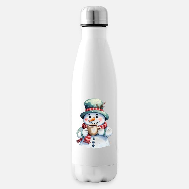bonhomme de neige - Bouteille isotherme - blanc