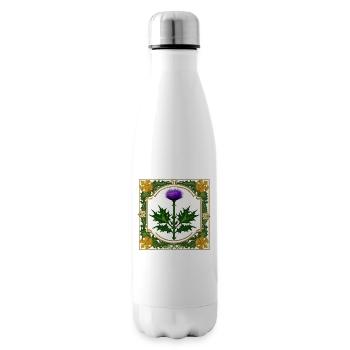 Distel als Wappen III - Isolierflasche - Weiß - Rechts