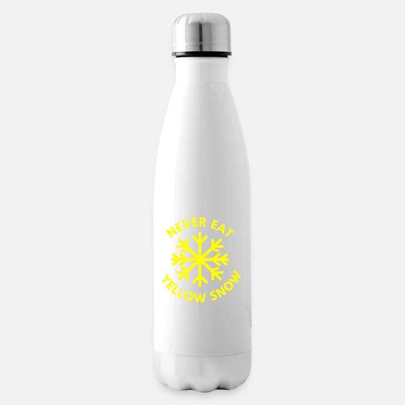 Never eat yellow snow! - Insulated Water Bottle - white
