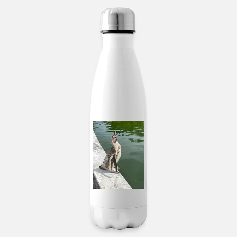Pinguin - Isolierflasche - Weiß
