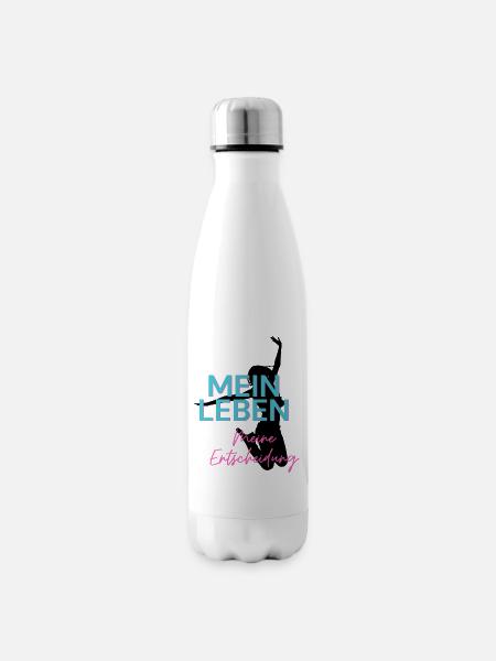 MEIN LEBEN, meine Entscheidung - Isolierflasche - Weiß