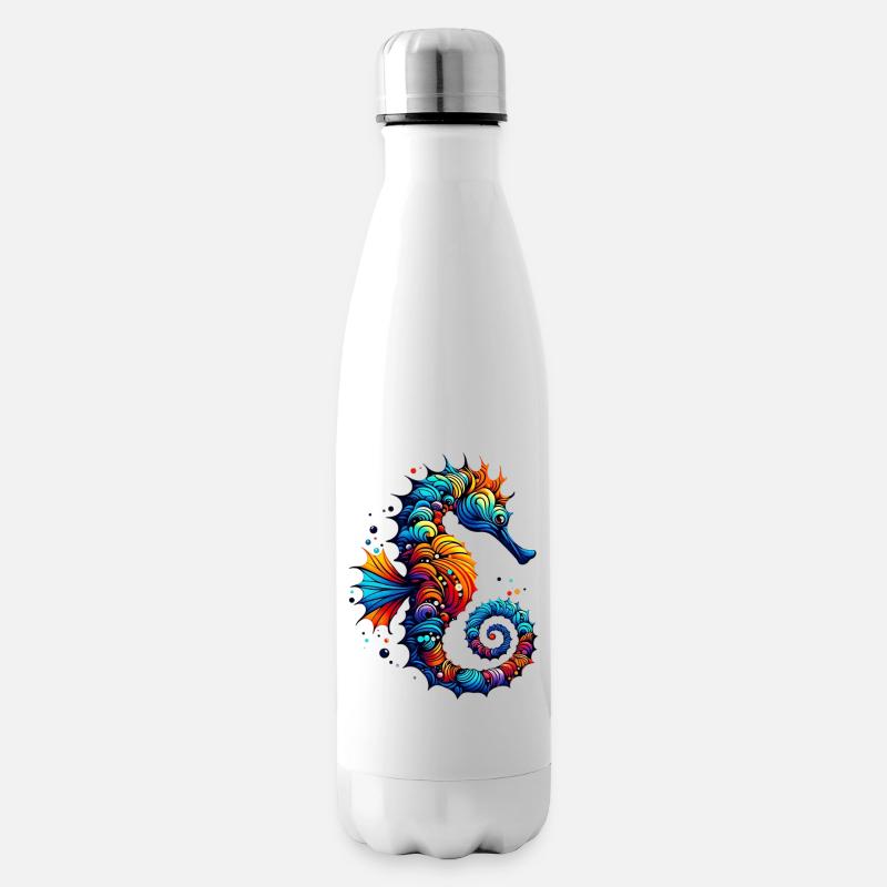 Seepferdchen - Isolierflasche - Weiß