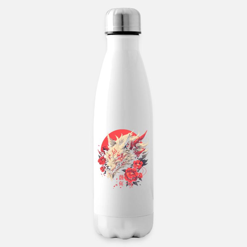 Chinesischer Weißer Drache - Isolierflasche - Weiß