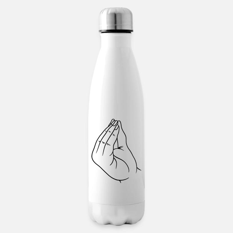 Geste italien de la main - Bouteille isotherme - blanc