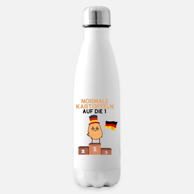 Normale Kartoffeln auf die Eins 1 - Isolierflasche - Weiß