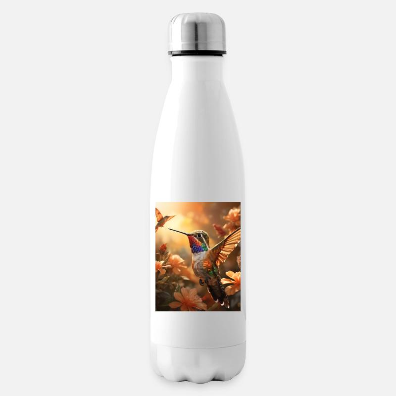 Kolibri im Flug - Isolierflasche - Weiß