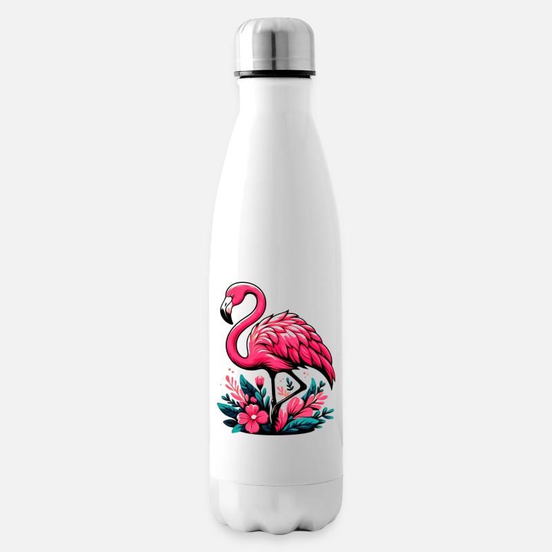 Flamingo - Isolierflasche - Weiß