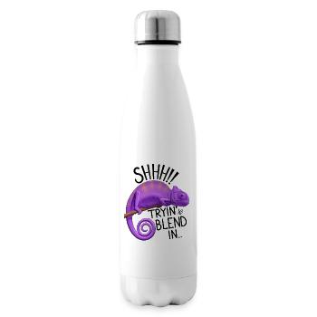 Chameleon trying to blend in - Insulated Water Bottle - white - Right