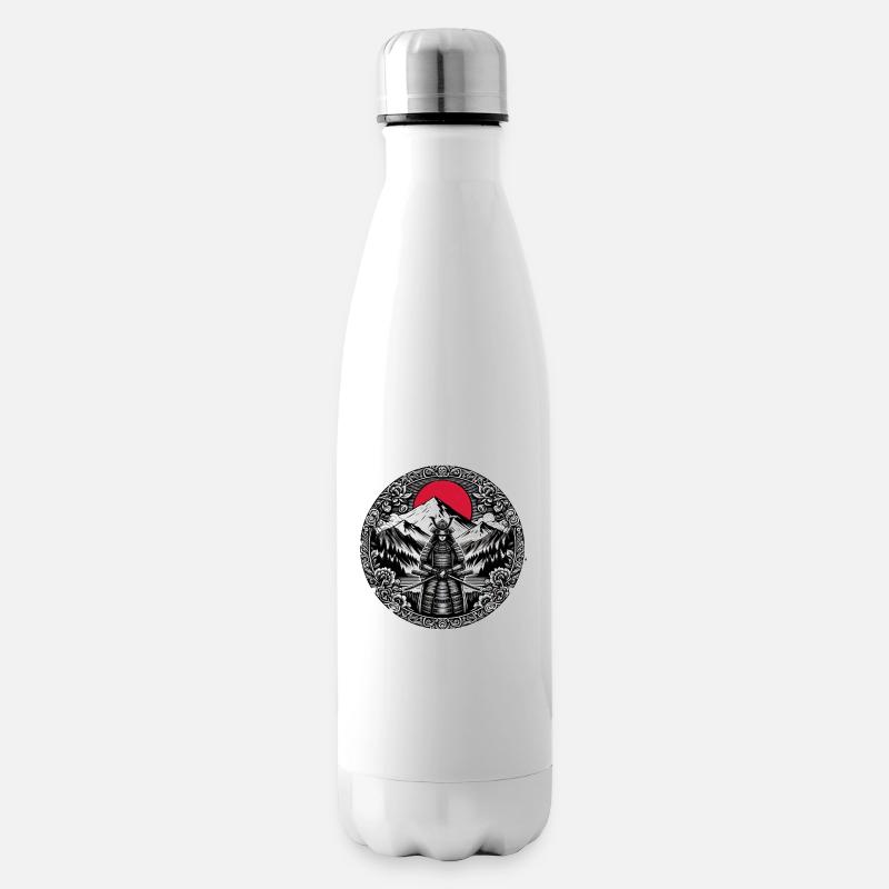 Japanischer Samurai-Krieger - Isolierflasche - Weiß